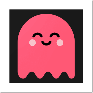 Cute Ghost Pink Posters and Art